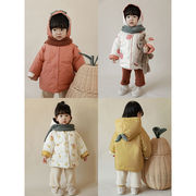 女童棉服冬季加厚保暖儿童，棉衣外套两面穿洋气，小宝宝棉袄连帽上衣