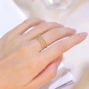 超仙蕾丝戒指通体18K金材质编号139