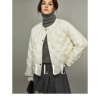 ELLE白色轻薄时尚短款鸭绒羽绒服女2023冬装高端小众保暖外套