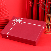 酒红色礼盒空盒睡衣围巾盒空盒子，连衣裙包装礼盒纯色定制logo