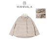MANNALA丨“warm air”桑蚕丝骆驼绒鹅绒双排扣茧型羽绒服 Q6032
