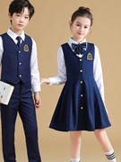 幼儿园园服夏装英伦风衬衫，大班校服毕业照班服套装夏天小学生校服