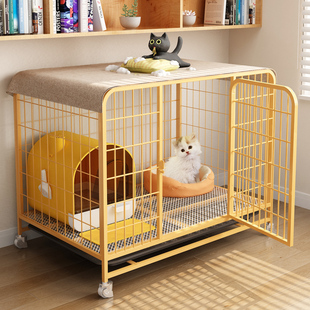 猫笼不占地猫咪专用笼子，家用室内猫窝厕所一体，猫屋舍超大自由空间