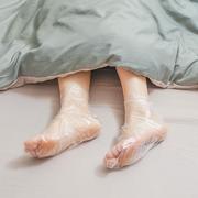 日本一次性脚膜套家用足疗护理足膜脚套通用加厚泡脚试鞋套100只