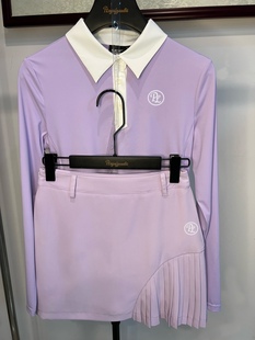 高尔夫服装女韩版高尔夫长袖女高尔夫裙高尔夫套装女显瘦弹力golf