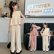 5-13岁12女童套装11儿童10时髦9夏装8小女孩7夏季薄款衬衫6两件套