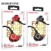 BOROFONE BM88双动圈线控带麦耳机3.5mm运动有线游戏耳机