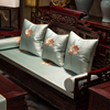 中式荷花刺绣红木沙发坐垫防滑乳胶座垫轻奢实木家具海绵垫子定制
