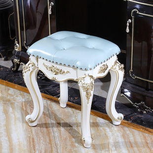 欧式化妆凳古筝凳家用钢琴凳防实木卧室梳妆台凳子白色美甲凳子