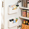 厨房置物收纳架壁挂式免打孔收纳盒橱柜门后储物盒冰箱侧边调料架