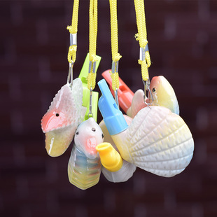 陶瓷小鸟口哨卡通可爱儿童，音乐哨子配挂绳款，塑料吹嘴声音响亮