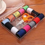 韩国迷你便携针线盒家用创意，缝纫收纳盒组合缝补工具针线包套装