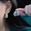 5525甜美磨砂颗粒肌理感耳钉，女高级感气质耳环独特百搭小众耳饰
