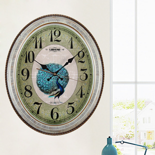 欧式简约钟表现代静音挂钟，客厅轻奢家用壁，时钟个性时尚创意石英钟