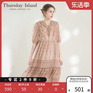 thursdayisland星期四岛屿，秋季波西米亚连衣裙t226mop133w