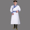 菲奢兰蒙古族服装男夏装蒙古袍藏族蒙古族少数民族舞蹈演出服装白