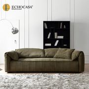 ECHOCASA意式极简科技布羽绒沙发现代简约别墅大小户型三人位沙发