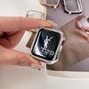 适用AppleWatch789保护壳苹果手表镶钻边框壳电镀半包硬壳41/45mm