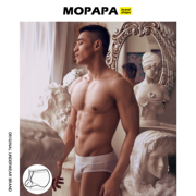 MOPAPA内裤 吊环显大款经典男士内裤纯棉激U凸囊袋简约性感三角裤