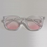 优品优选两点近视太阳镜女夏高级感墨镜ins防紫外线黑框茶色眼镜
