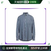 香港直邮潮奢 PAUL & SHARK衬衫成人通用深蓝色条纹长袖简约时尚