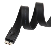 MICRO USB3.0移动硬盘线 面条扁形3米超长黑色