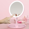 led化妆镜带灯台式网红女小镜子ins风宿舍桌面便携小型补光梳妆镜