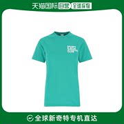 香港直邮SPORTY & RICH 女士蓝绿色棉质T恤