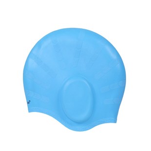 0710g品牌成人泳帽耳朵防水护耳韩国设计长发男士女士硅胶游