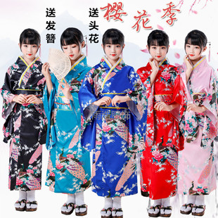 古装女日本儿童男女童和服传统复古民族范学生表演服日式演出服饰