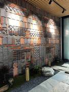 中式青砖文化砖背景墙餐厅艺术墙仿古瓷砖复古茶室乡村别墅造型瓦
