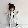 春秋装套装0-2岁女宝宝公主气质名媛长袖上衣裙摆哈衣两件套装