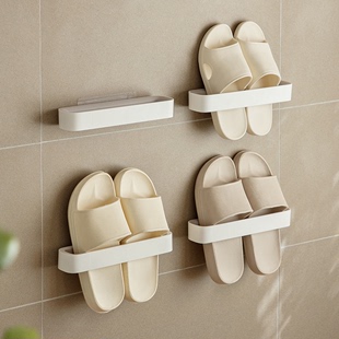 日式浴室拖鞋架，壁挂式上墙鞋子收纳神器卫生间免打孔不掉落