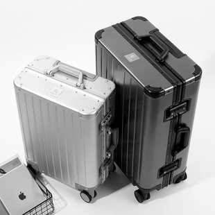 logo定制全铝合金，行李箱28寸男女拉杆箱20寸登机旅行金属箱子