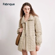 fabrique细腰带，系带棉服2023年秋冬女士，棉衣外套