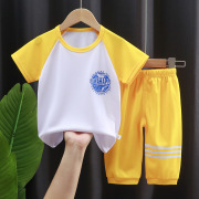 夏季儿童短袖套装男童网眼运动服中大童休闲两件套宝宝户外速干衣