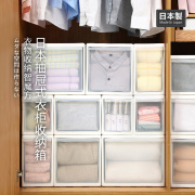 利快日本进口收纳箱抽屉式衣柜，收纳盒家用透明衣服整理箱储物柜子
