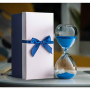 沙漏计时器桌面摆件创意，生日圣诞节礼物，玻璃时光时间沙漏30分钟蓝
