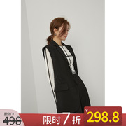 nanastore西服马甲女外套，中长小个子无袖2024早秋炸街西服