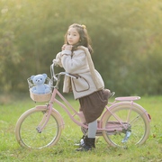纽斯加儿童自行车中大童女孩青少年儿童带辅助轮童话系列