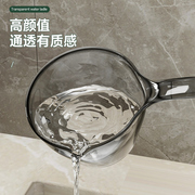 居家家塑料水勺家用长柄加厚加厚水瓢，厨房创意透明舀水瓢洗头勺子