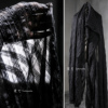 黑色条纹纯棉布料 创意肌理褶皱乱扭服饰连衣裙 服装设计师面料