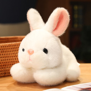 可爱小白兔公仔趴趴兔，毛绒玩具仿真兔子玩偶小女孩布娃娃抱枕儿童
