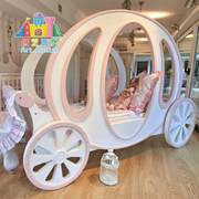 创艺城堡儿童家具定制实木公主马车床(马车床)儿童床女孩单人床亲子主题床