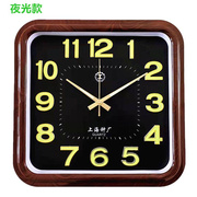 上海钟表方形夜光挂钟卧室，客厅静音挂表立体大数字，3d时尚石英钟