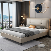 现代简约轻奢主卧1.5米1.8米双人床家用极简高箱大储物婚床布艺床
