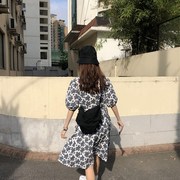 2021女士小书包拉链帆布时尚，单肩包韩版百搭斜跨女包黑色胸包