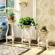 欧式室内花盆架多层描金花架白色花几仿实木落地客厅阳台置物架