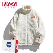 NASA GOOD羽绒服男羊羔绒羽绒服男士宽松加厚保暖情侣休闲外套90