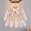 婴儿秋装套装1-3岁2韩版女宝宝纯棉春秋，洋气女童二件套连衣裙